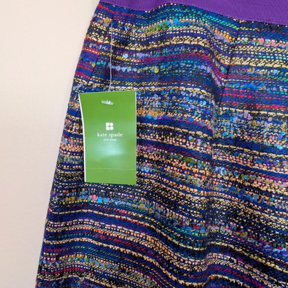 NWT Kate Spade Women's Kylie Jewelbox Colorful Striped Tweed Skirt Size 10 - Picture 8 of 8